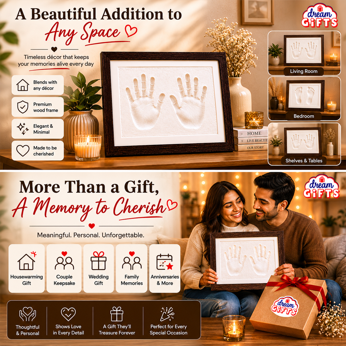 Adult Clay Handprint & Footprint Kit (White)