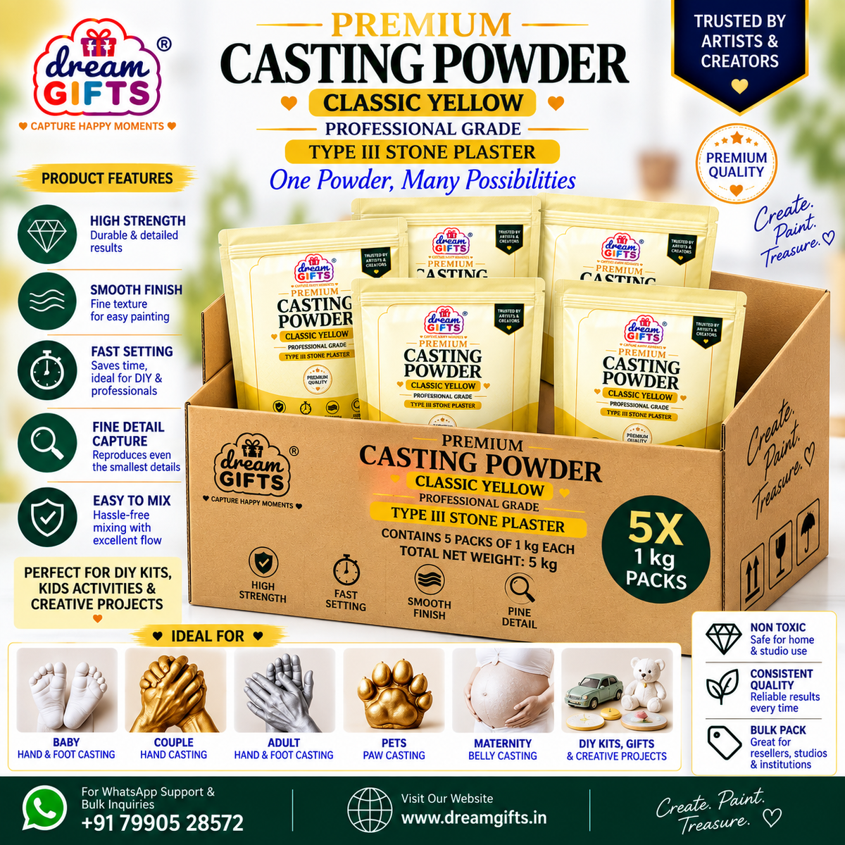 Premium Casting Powder (Light Yellow)