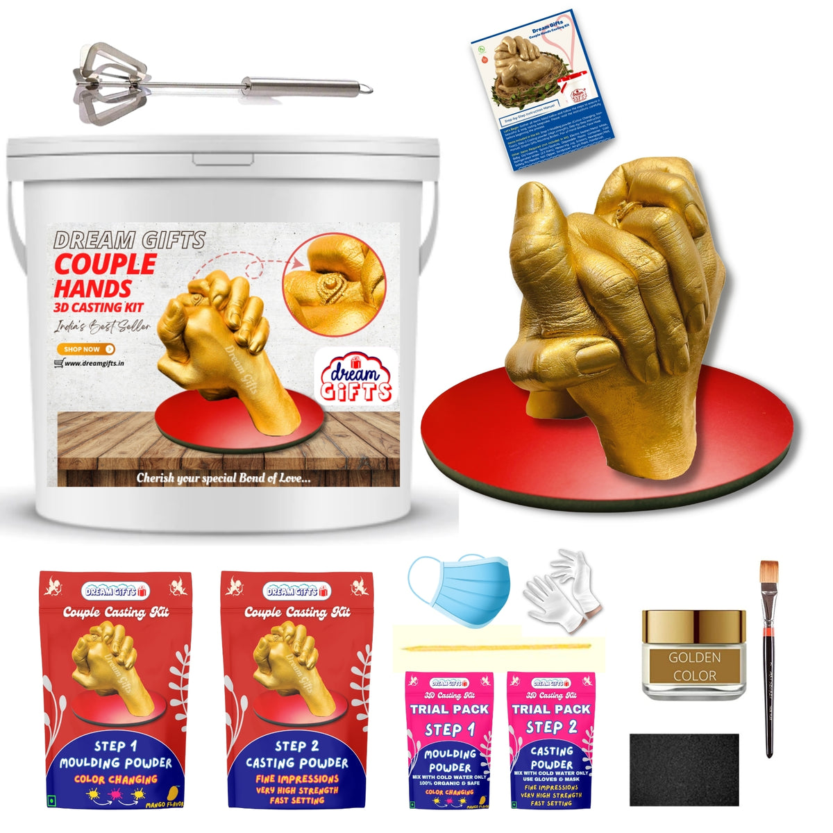 Couple Hands 3D Casting Kit (Regular Size)