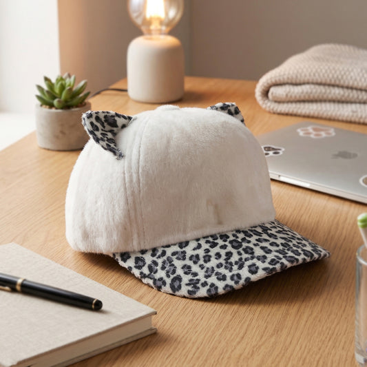 Stylish Cat Ear Designer Cap For Women Girls (1 Pc)