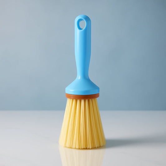 Short handle plastic cleaning brush with sturdy bristles