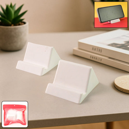 Assorted color compact plastic mobile phone holder stand with triangular design