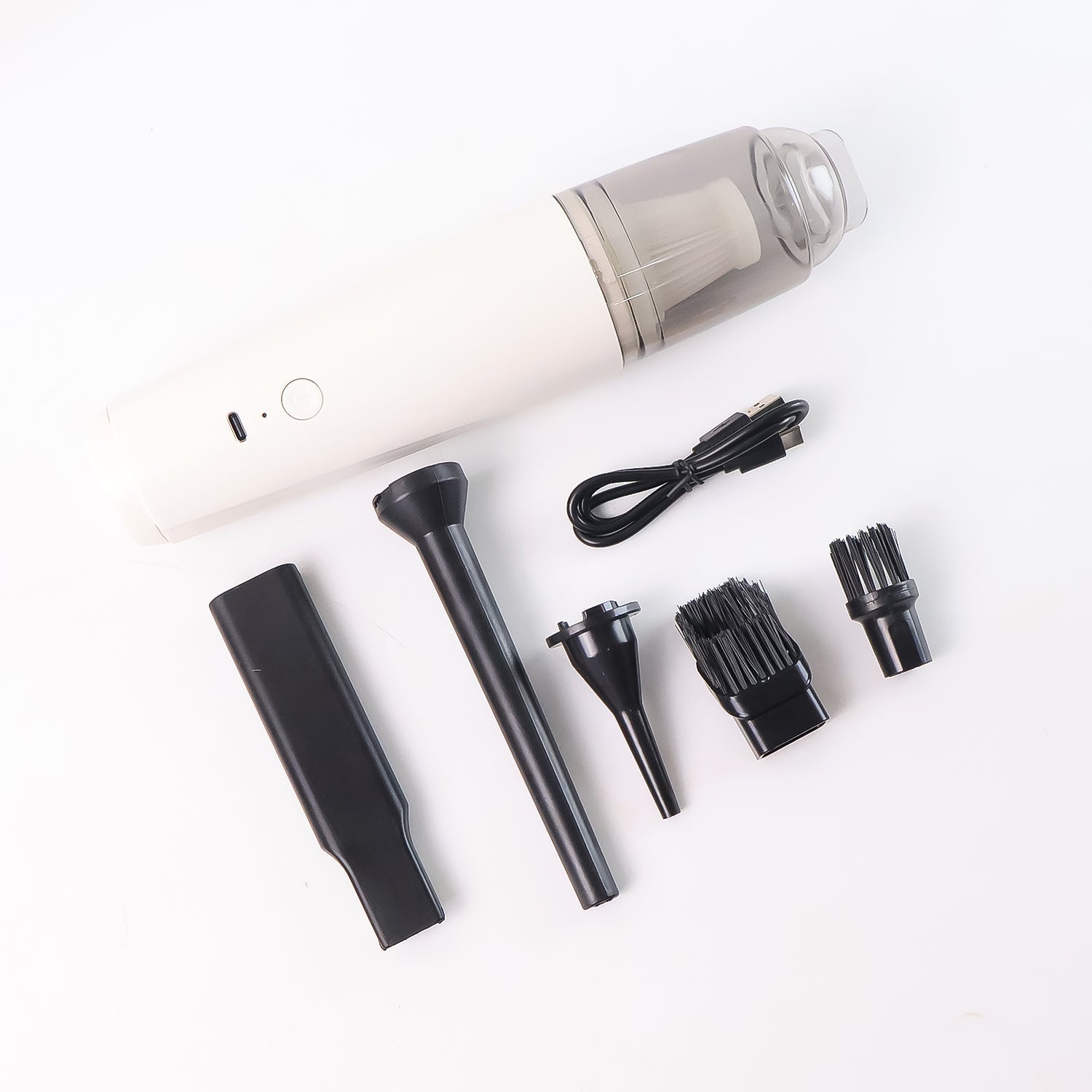 Multipurpose handheld dustbuster vacuum cleaner with 5 multi-purpose nozzle attachments