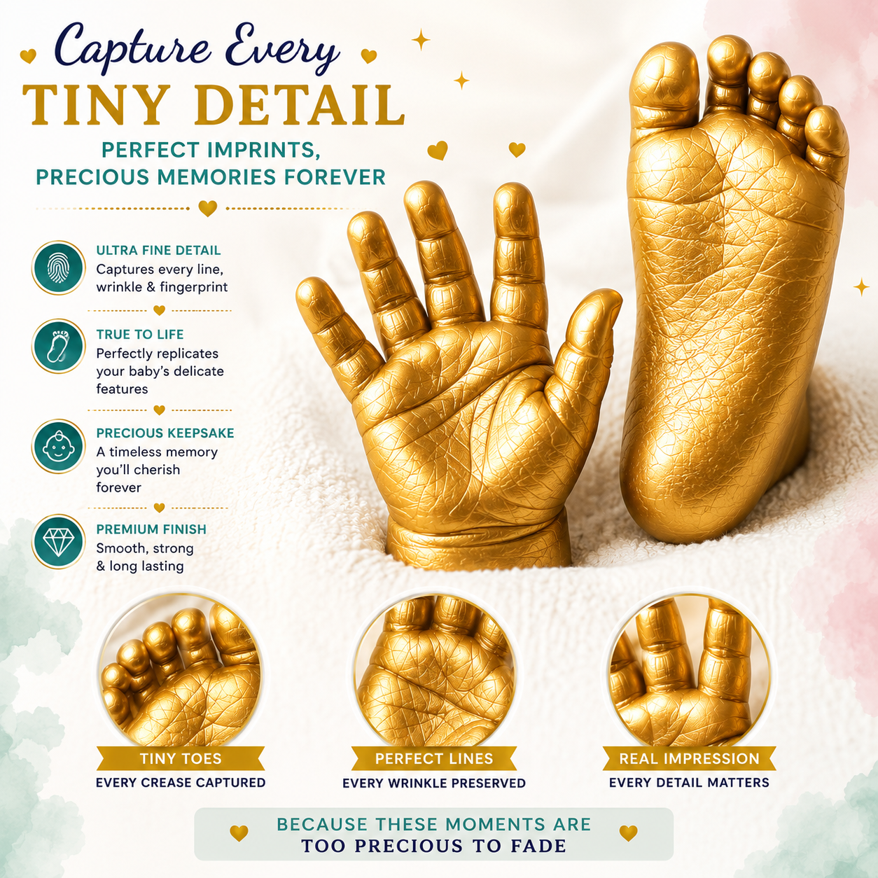 Baby 2 Hands/Feet Casting Kit with Bucket (0-9 months)