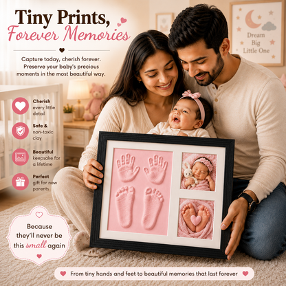 Baby Clay Handprint & Footprint Kit (Pink)