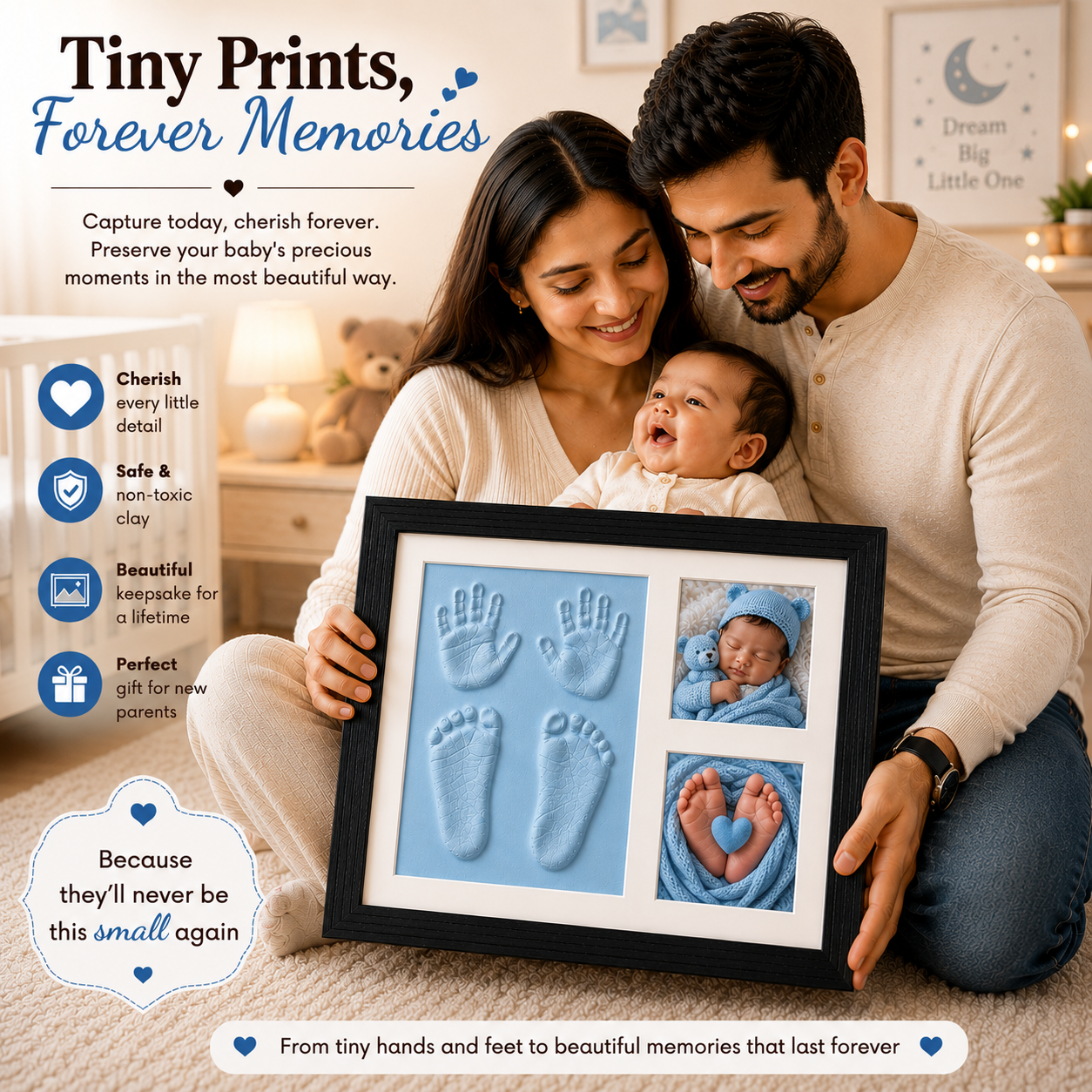 Baby Clay Handprint & Footprint Kit (Sky Blue)