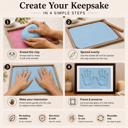 Adult Clay Handprint & Footprint Kit (Sky Blue)