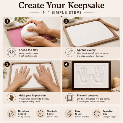 Adult Clay Handprint & Footprint Kit (White)