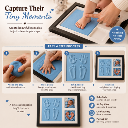 Baby Clay Handprint & Footprint Kit (Sky Blue)