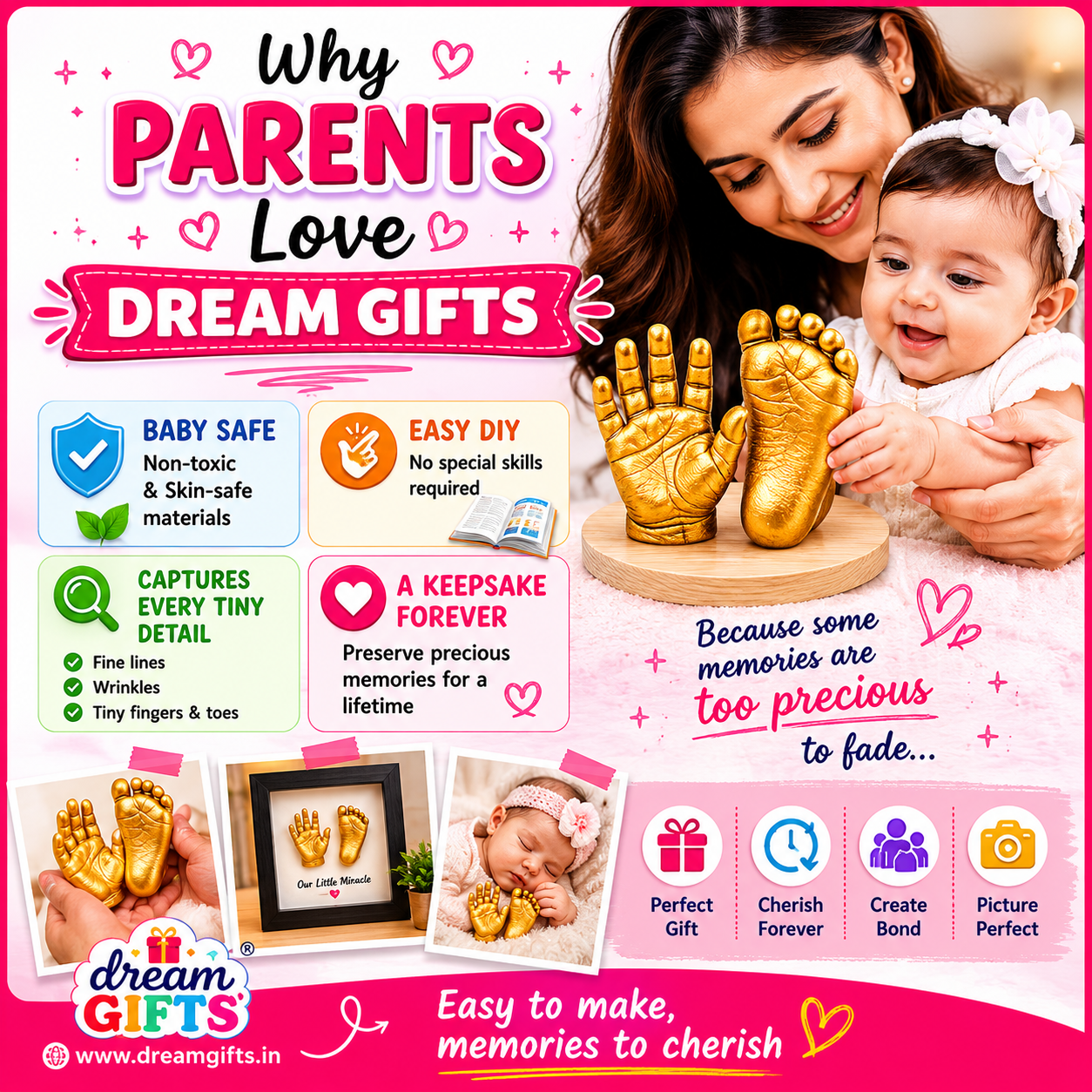 Baby 2 Hands/Feet Casting Kit with Bucket (0-9 months)