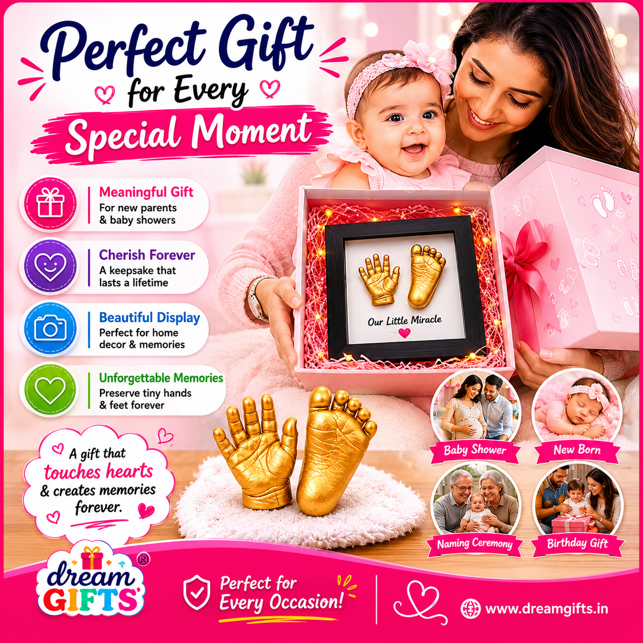 Baby 2 Hands/Feet Casting Kit with Bucket (0-9 months)