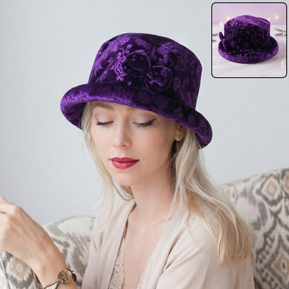 Premium Velvet Designer Bucket Hat For Women (1 Pc)
