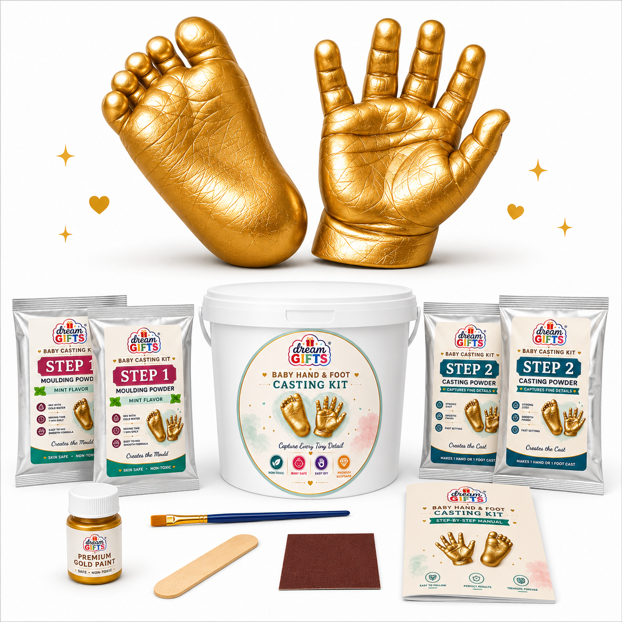 Baby 2 Hands/Feet Casting Kit with Bucket (0-9 months)