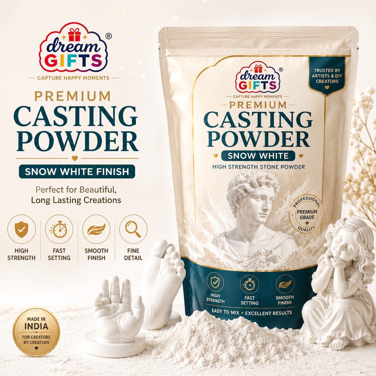 Premium Snow White Casting Powder – Imported Concrete Mix