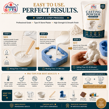 Premium Snow White Casting Powder – Imported Concrete Mix