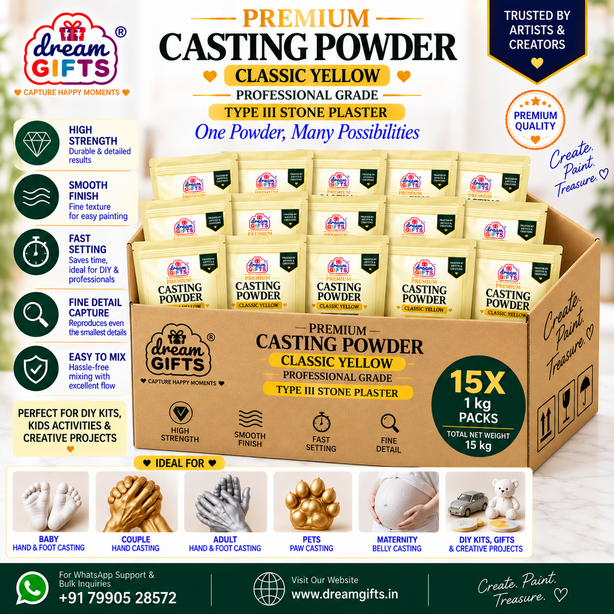 Premium Casting Powder (Light Yellow)