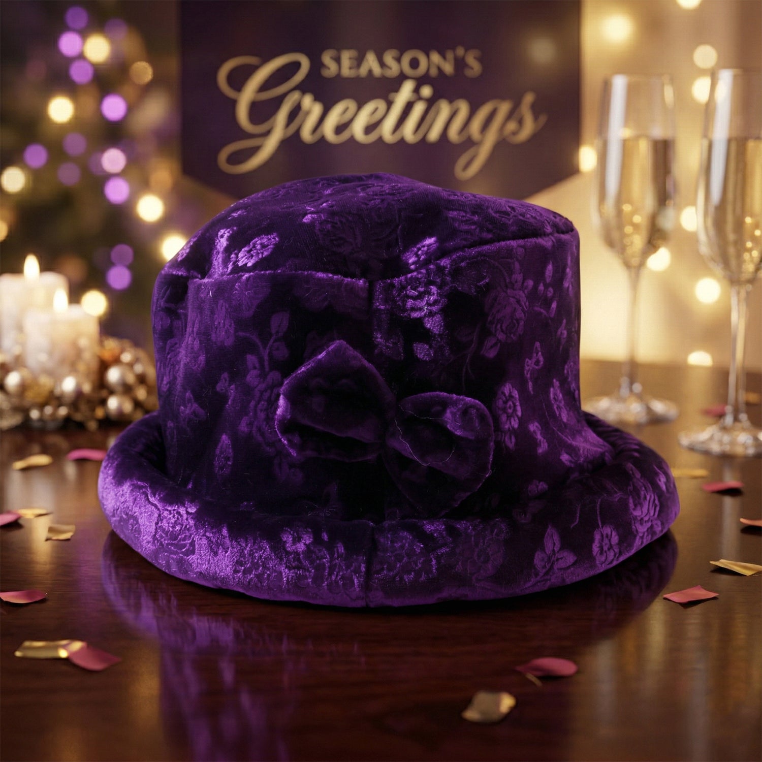 Premium Velvet Designer Bucket Hat For Women (1 Pc)