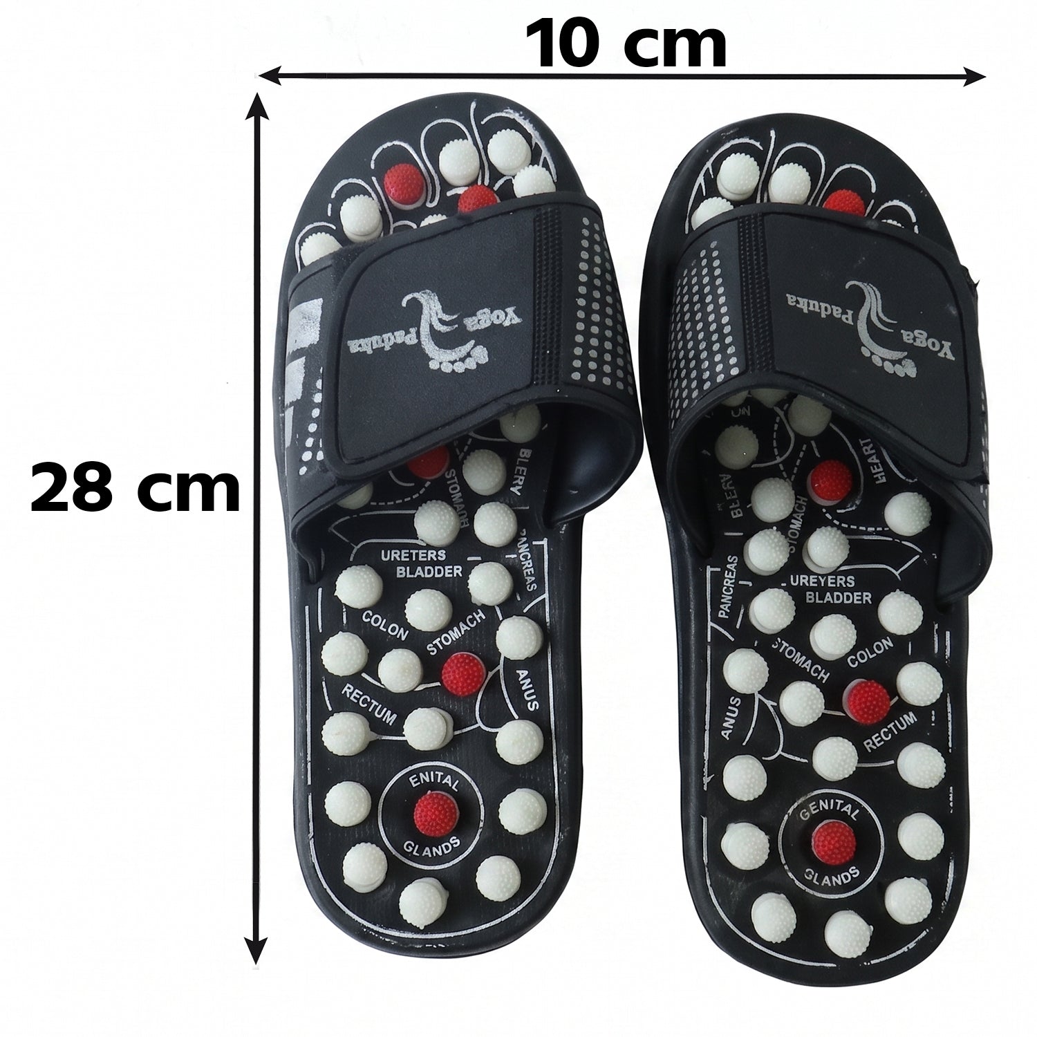 Acupressure Foot Massage Slippers Reflexology Massager Sandal Size 7 (1 Pair)