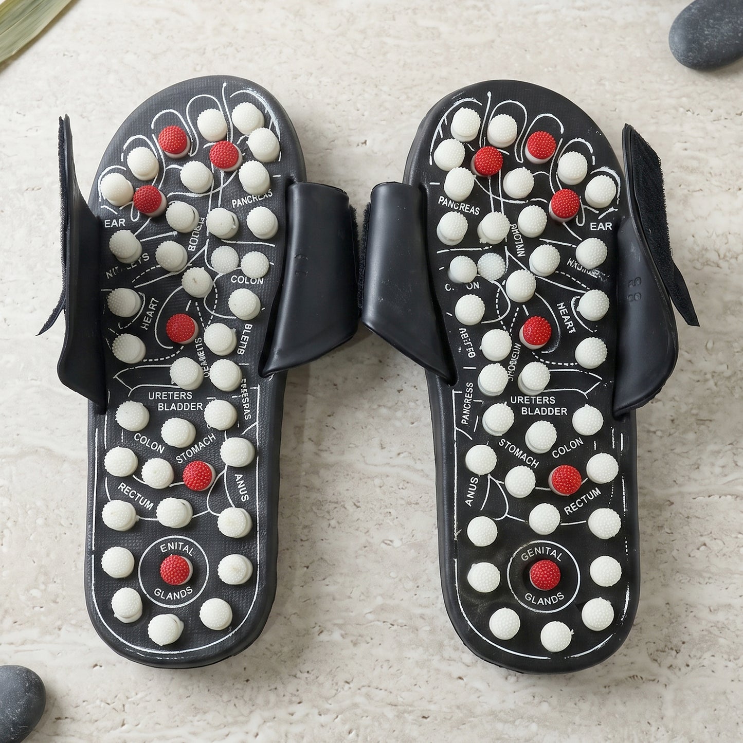 Acupressure Foot Massage Slippers Reflexology Massager Sandal Size 7 (1 Pair)
